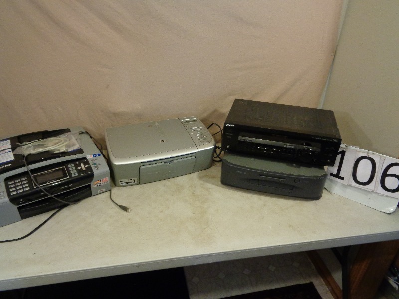 Printers, Computer, and Sony Receiver