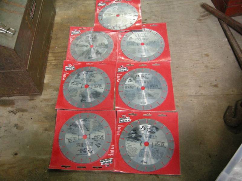 lot 131 image: 7 steel cutter saw blades