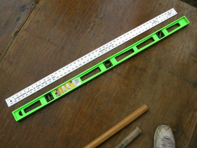 lot 136 image: Johnson level and straightedge