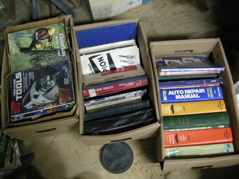lot 151 image: 3 boxes repairhow-to manuals
