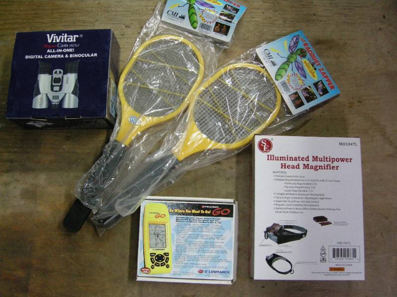 lot 157 image: GPS, Magnifier, Binoculars, Bug Zappers