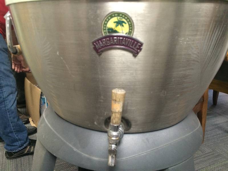 lot 7 image: Margaritaville CP1002-000-000 Party Tub Cooler, Stainless Steel with Stand