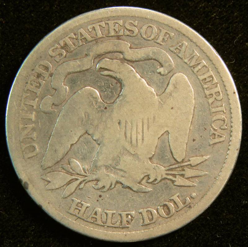 lot 8 image: 1876 SEATED LIBERTY SILVER HALF DOLLAR