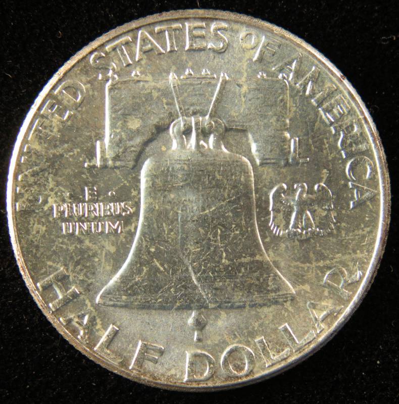 lot 20 image: 1963 FRANKLIN SILVER HALF DOLLAR AU