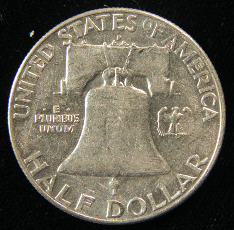 lot 47 image: 1962 D FRANKLIN SILVER HALF DOLLAR AU