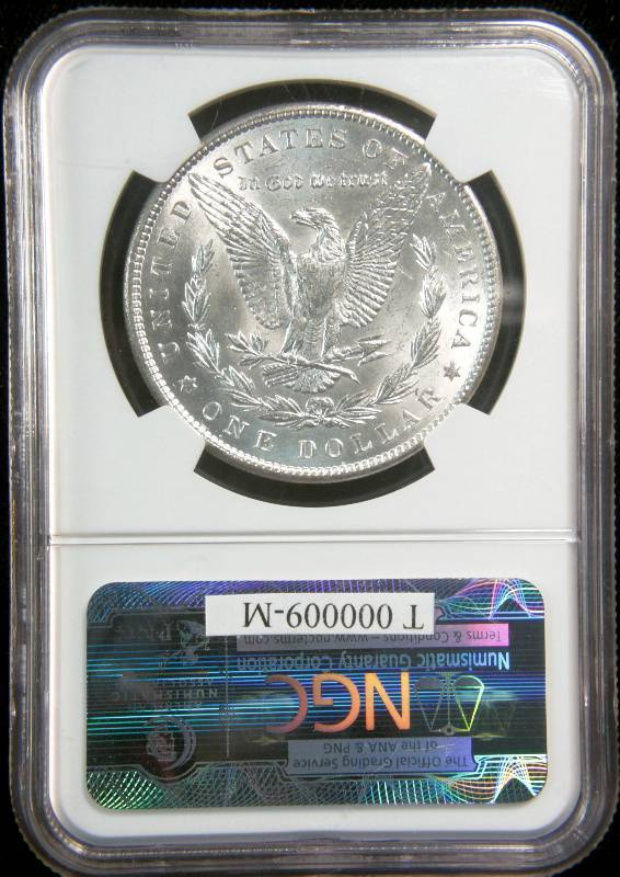 lot 50 image: 1900 MORGAN SILVER DOLLAR MS63 NGC CERTIFIED