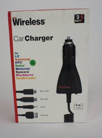 Just Wireless Universal Mobile Battery Charger with Multiple Charge Connectors - Black (03407)