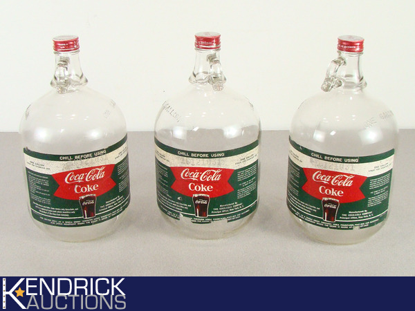 3 Vintage Coca-Cola 1 Gallon Syrup Jugs