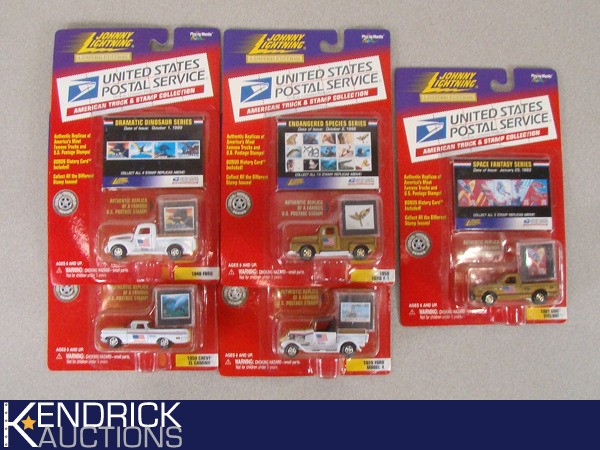 5 Vintage MINT ON CARD Johnny Lightning USPS Cars