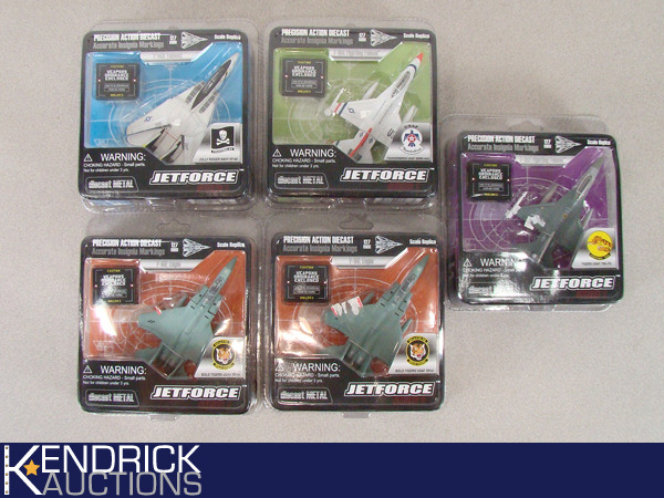 5 MINT IN BOX Jetforce Die Cast Metal Jets
