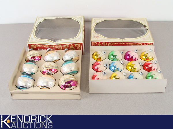 2 New in BoxNew Old Stock Shiny Brite Christmas Ornaments
