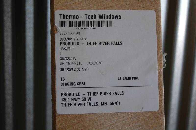 lot 490 image: Thermo Tech White Casement Window Trim