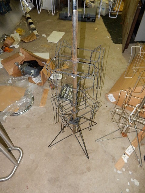 lot 61 image: Two Swivel Display stands. Heavy Wire.