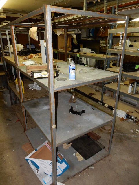lot 53 image: Heavy Duty Shelves.. Made from Angle Iron