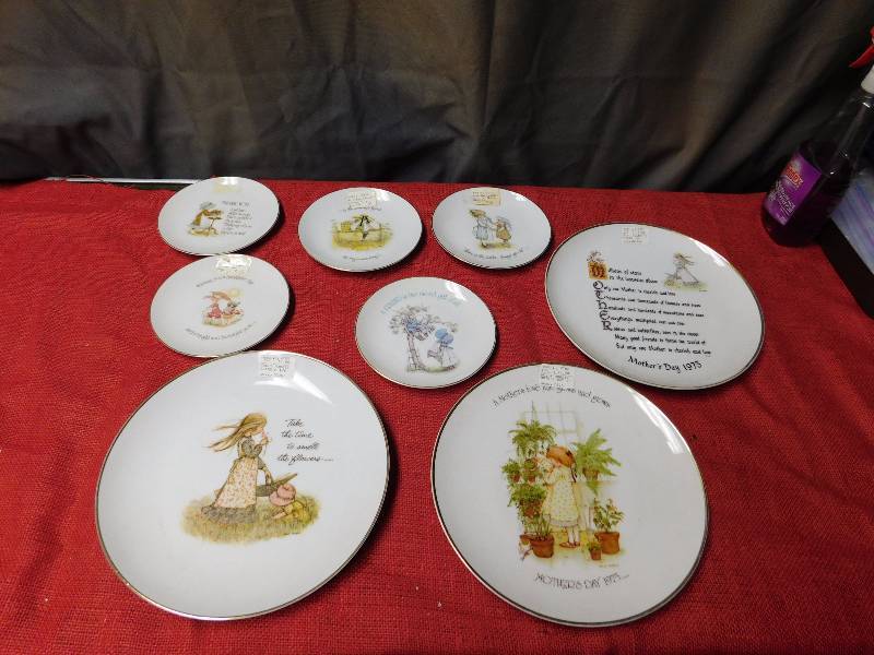 lot of both large and medium sized decorative plates