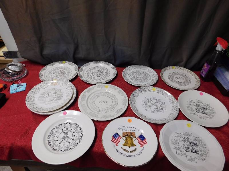 several annual calendar plates 1950s-1980s.