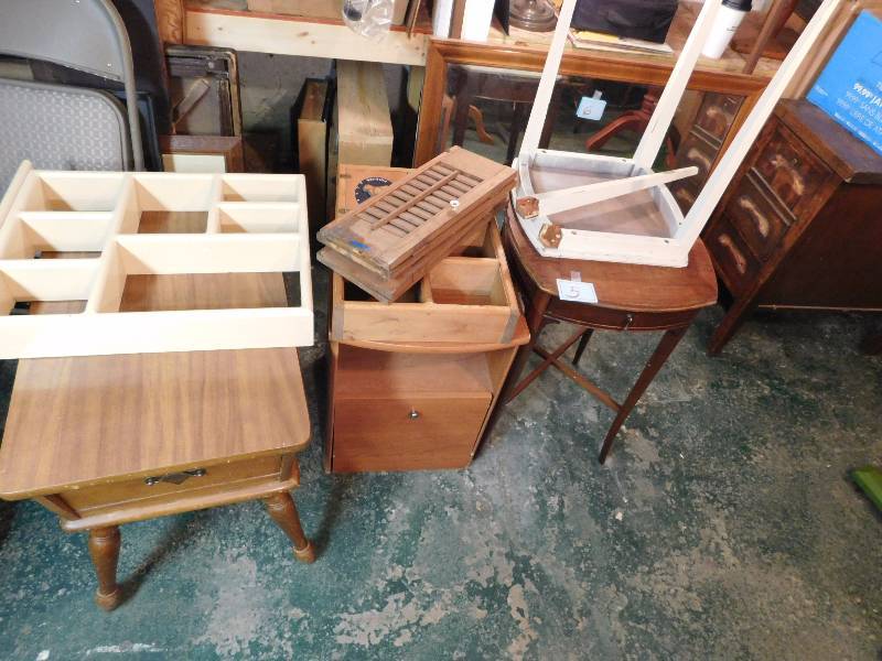 several wooden items some need TLC