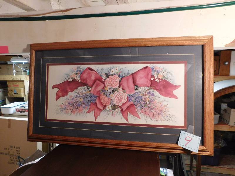 larger oak framed print