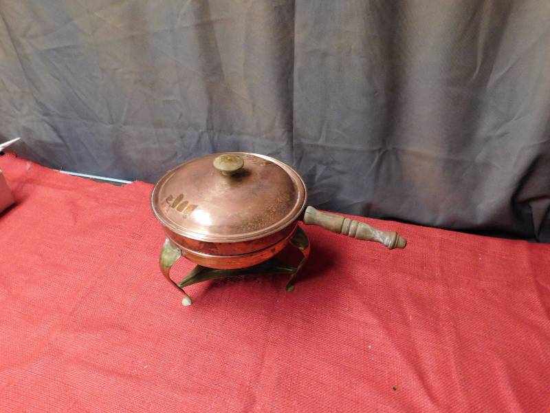 vintage copper chafing pan