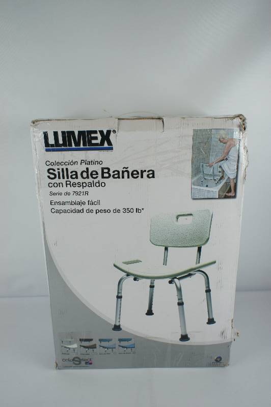 lot 12 image: Lumex Platinum Collection Bath Seat With Backrest, Unassembled