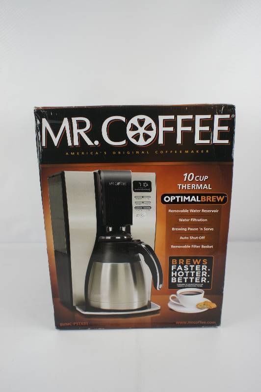 lot 20 image: Mr. Coffee Optimal Brew 10-Cup Thermal Coffeemaker, BlackStainless Steel