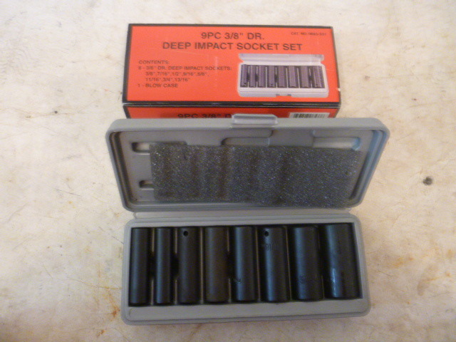 9 Piece 38 Drive Deep Impact Socket Set