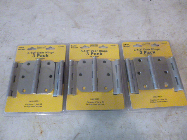 3 Packs of Project Pro 3 12 Door Hinges
