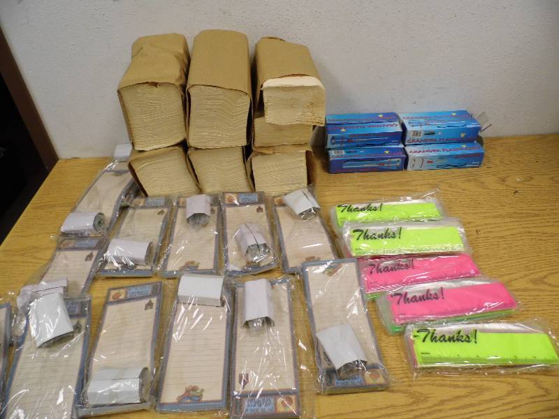 Flashlights, Napkins, Rulers, Note Pads
