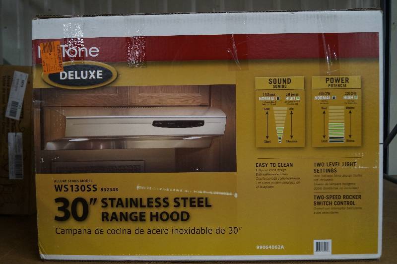NuTone 30 stainless range hood
