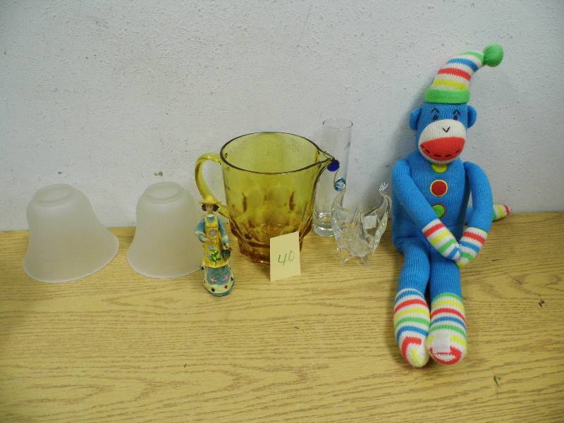 Sock Monkey & Glassware