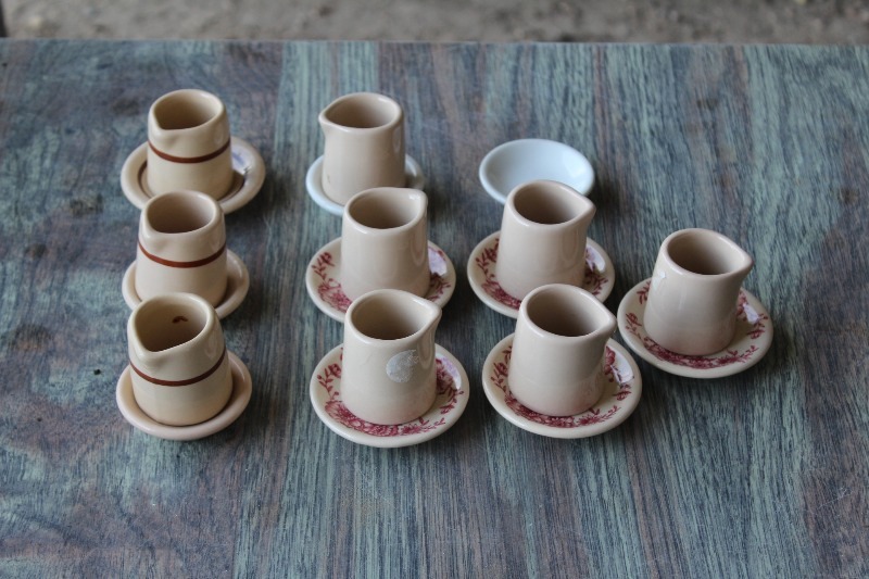 Mini cups on saucers