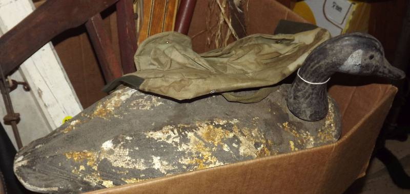 lot 35 image: Foam Duck Decoy Trout Rod Cases & More