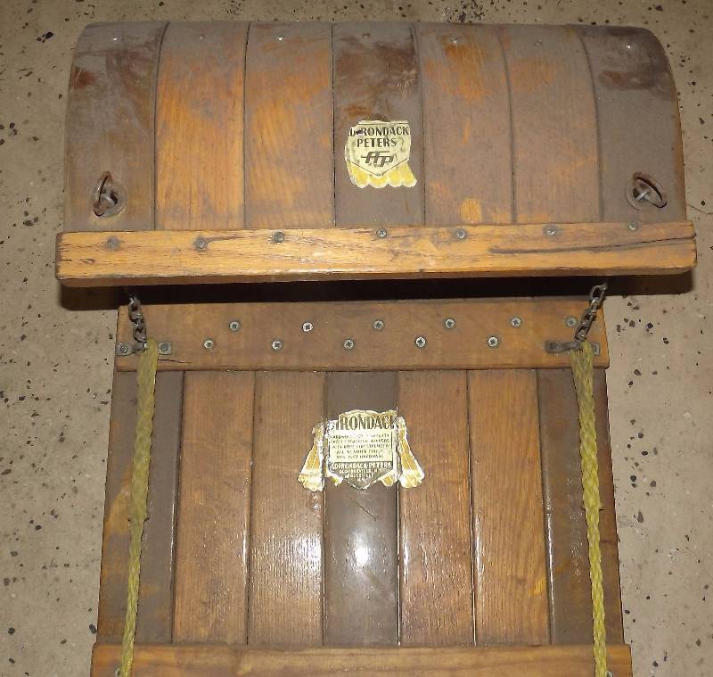 lot 1 image: Vintage Adirondack Peters Wooden Sled