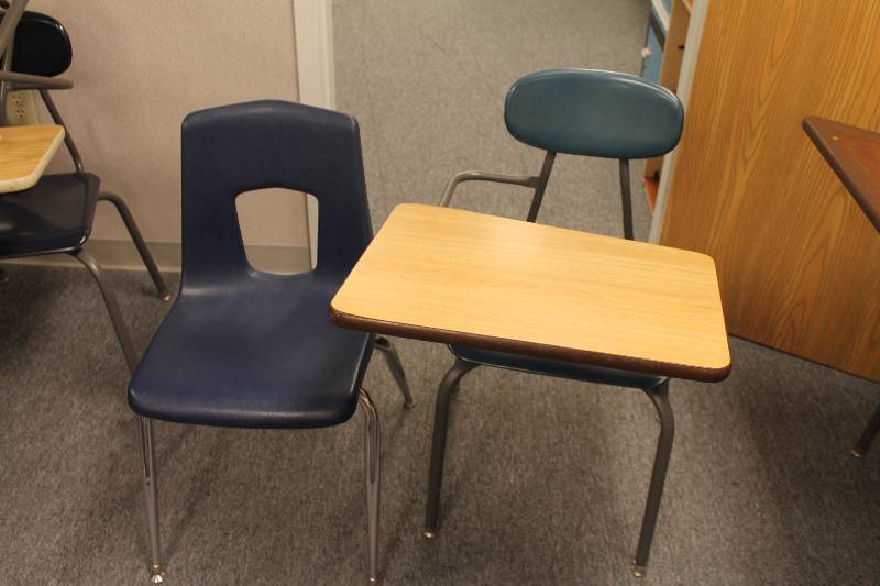 lot 206 image: Student Desk and Chair