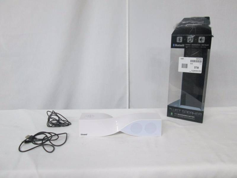 lot 40 image: iSound Twist 6-Watt Bluetooth Speaker - White