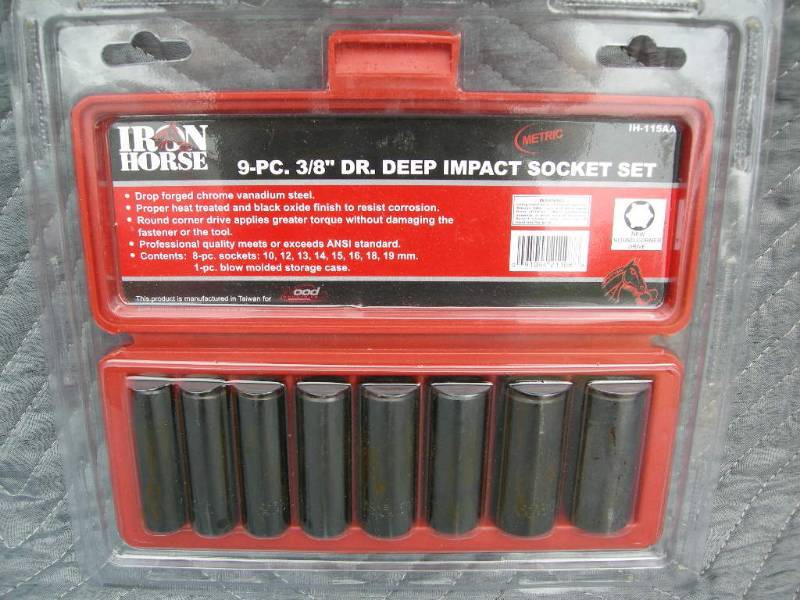 lot 58 image: Iron Horse 12pc Deep Impact Socket Set
