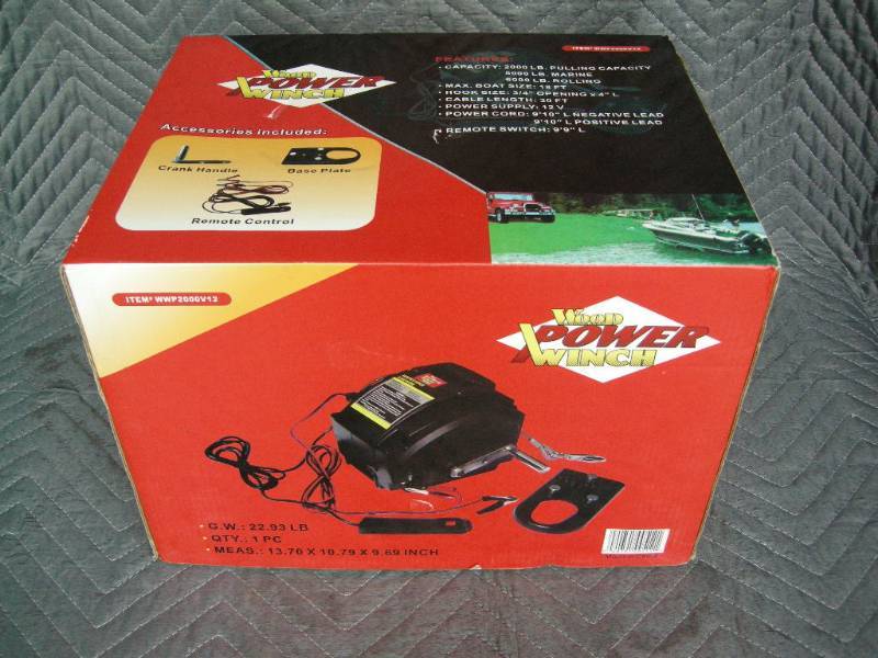 lot 90 image: Wood Power 2000lb Portable Winch