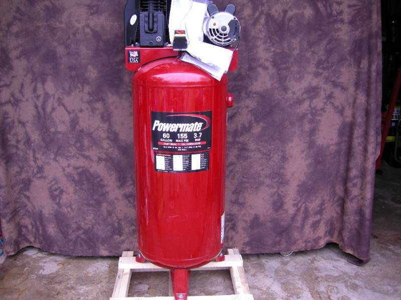 lot 112 image: Powermate 60 Upright Air Compressor