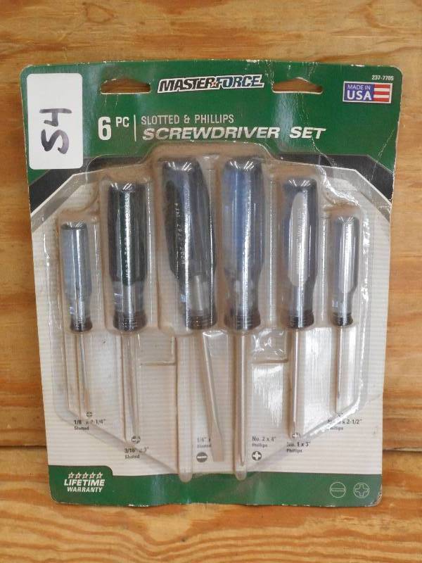 lot 54 image: Unused MasterForce 6-Piece Screwdri...