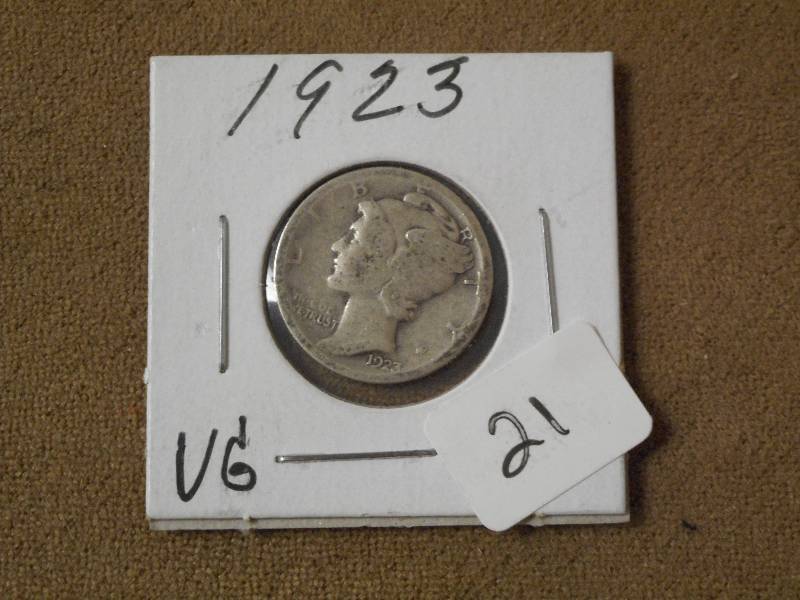 1923 Mercury Dime, VG...