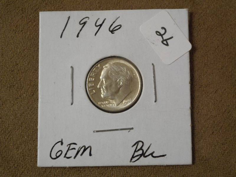 1946 Roosevelt Dime, Gem State ...
