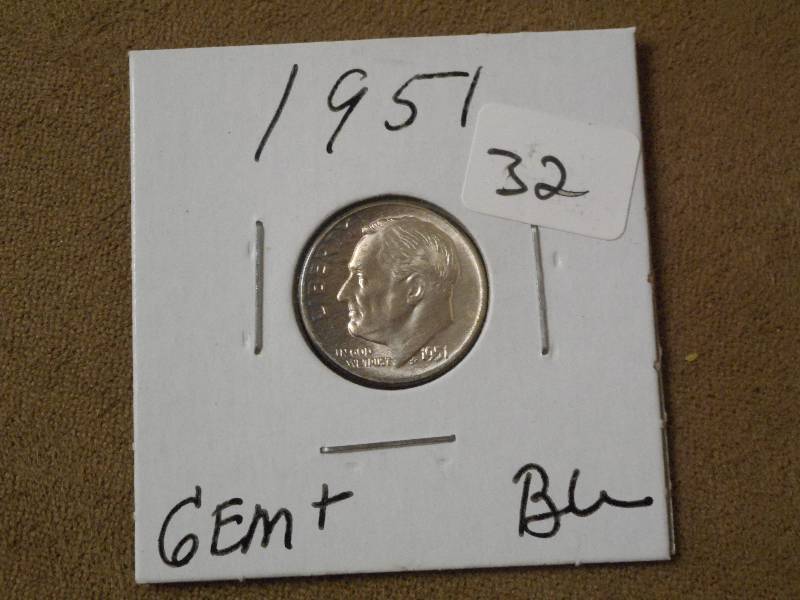 1951 Gem Roosevelt Dime ...