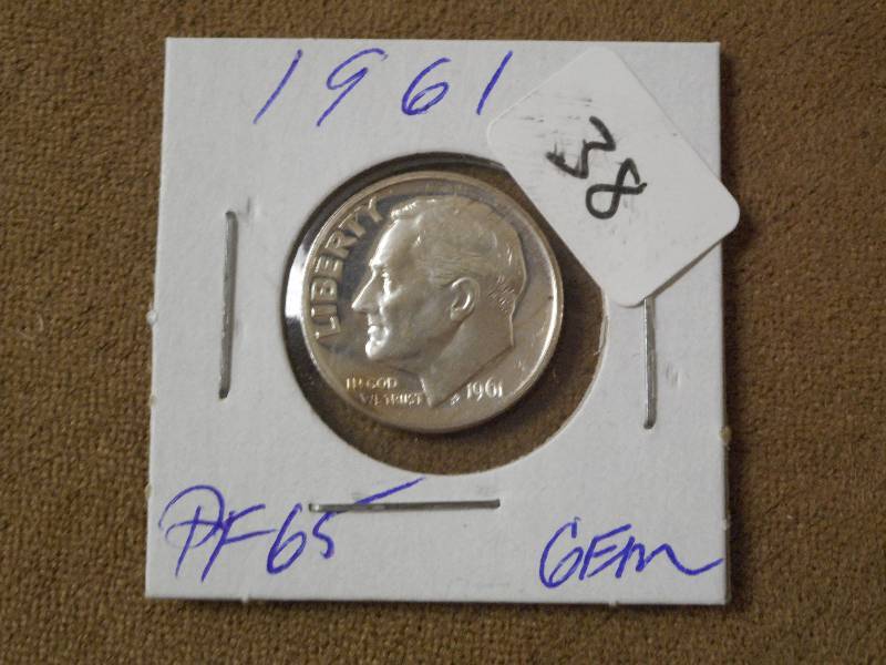 1961 Roosevelt Proof PF65 Dime ...