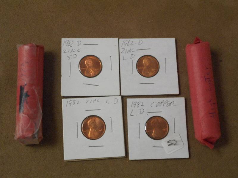 (4) 1982 Pennies & (2) Rolls Of 197...