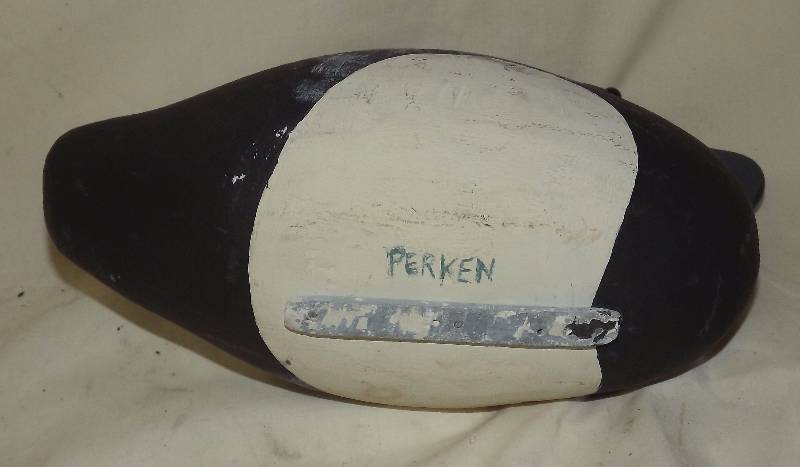 Signed Perkin Duck Decoy