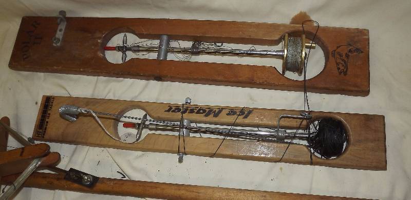 Ice Fishing Tip Ups and Stick Reel LOT
