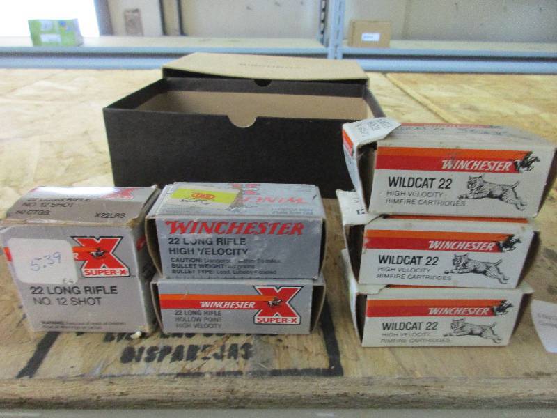 5 boxes of 22. cartridges