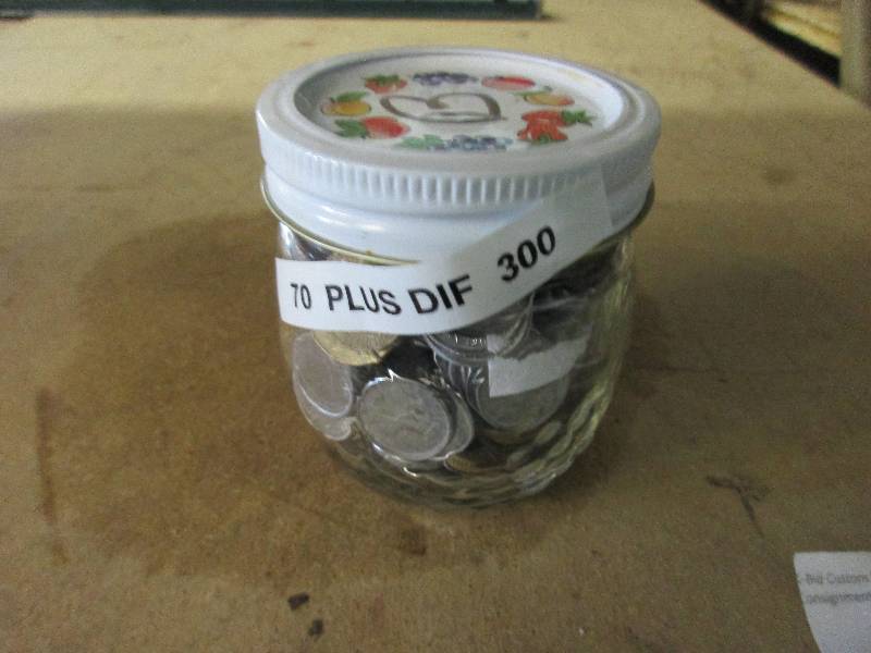 Jar of 300 coins