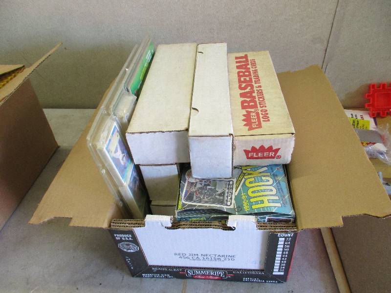 Hockey and baseball cards