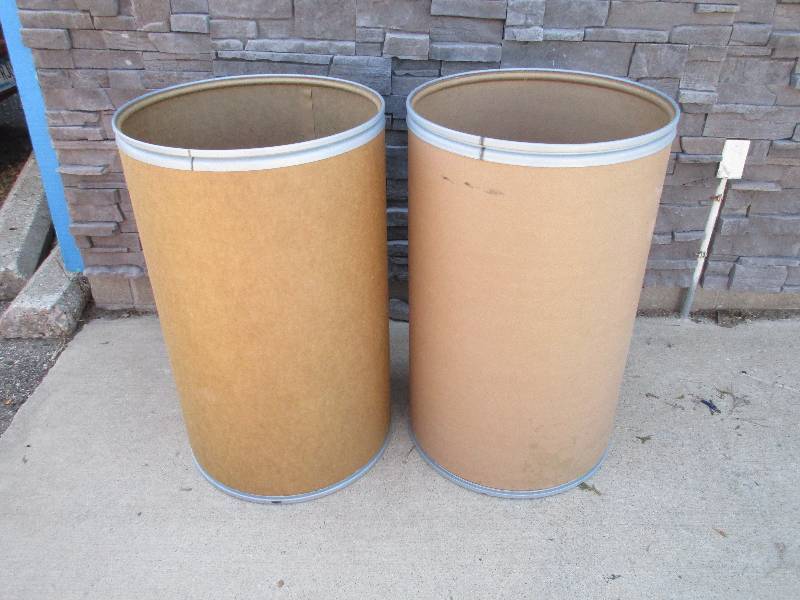 2 Cardboards drums with lids